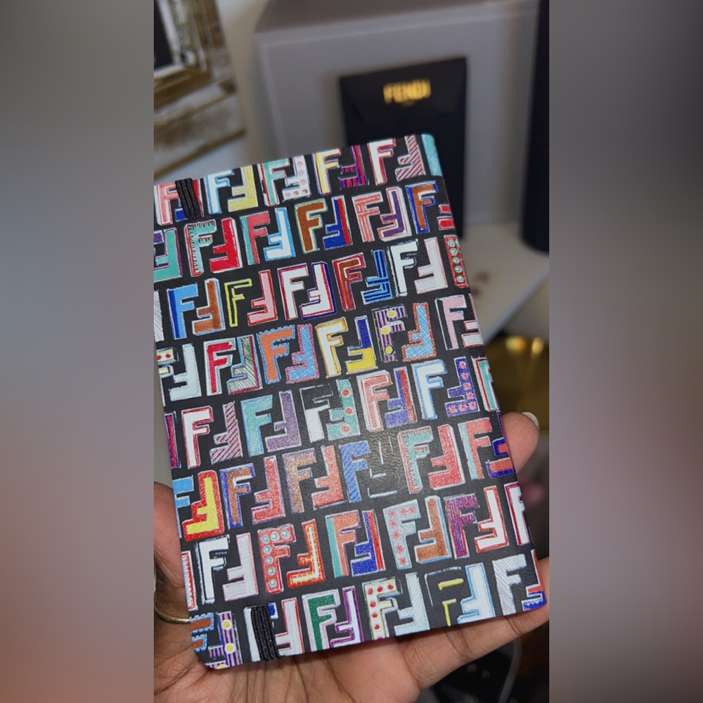 Fendi Multicolor FF Pattern mini Notebook on Black - image 1